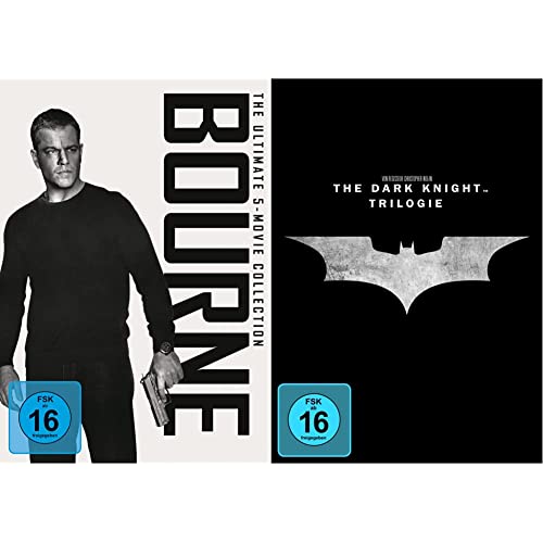 Bourne - The Ultimate 5-Movie Collection [5 DVDs] & The Dark Knight Trilogie (Batman Begins / The Dark Knight / The Dark Knight Rises) [3 DVDs] von Universal Pictures Germany GmbH