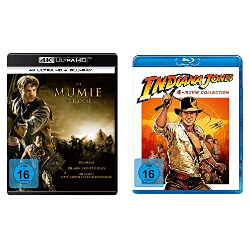 Die Mumie Trilogie - Die Mumie / Die Mumie kehrt zurück / Die Mumie: Das Grabmal des Drachenkaisers (3 4K Ultra-HD) (+ 3 Blu-rays) & Indiana Jones – 4-Movie Collection [Blu-ray] von Universal Pictures Germany GmbH