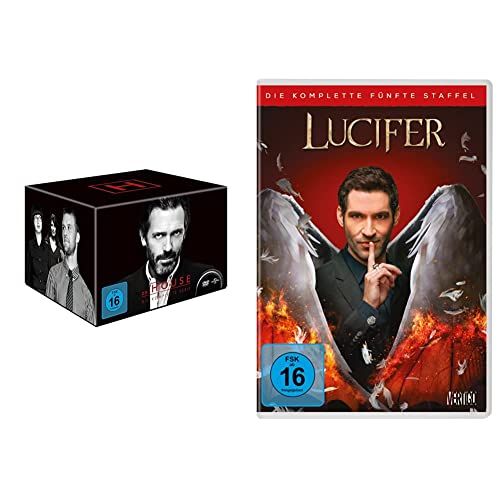 Dr. House - Die komplette Serie, Season 1-8 (46 Discs) & Lucifer: Staffel 5 [4 DVDs] von Universal Pictures Germany GmbH