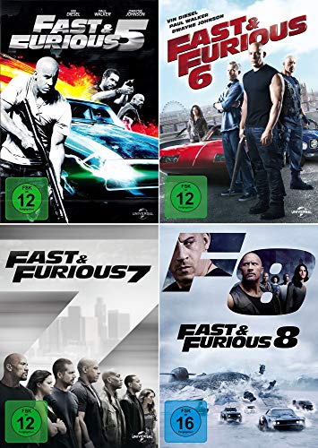 Fast and the Furious 5 - 8 Collection (Teil 5+6+7+8) [4er DVD-Set] von Universal Pictures Germany GmbH