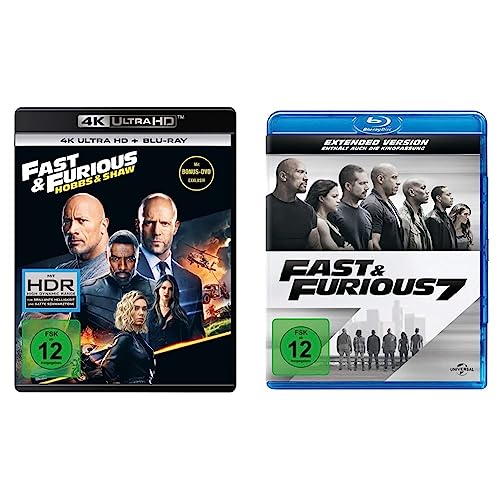 Fast & Furious: Hobbs & Shaw (4K Ultra-HD) (+ Blu-ray 2D) (+ Bonus-DVD) & Fast & Furious 7 - Extended Version [Blu-ray] von Universal Pictures Germany GmbH
