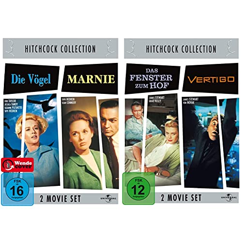 Hitchcock-Collection: Die Vögel / Marnie [2 DVDs] & Hitchcock-Collection: Das Fenster zum Hof / Vertigo [2 DVDs] von Universal Pictures Germany GmbH