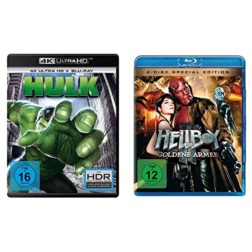 Hulk (4K Ultra-HD) (+ Blu-ray 2D) & Hellboy 2 - Die goldene Armee (+ DVD) [Blu-ray] von Universal Pictures Germany GmbH