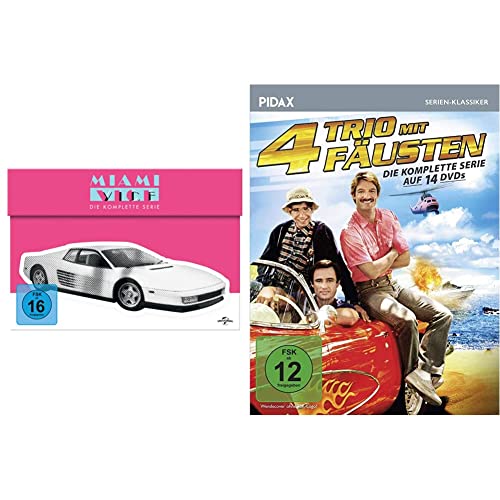 Miami Vice - Die komplette Serie [30 DVDs] & Trio mit 4 Fäusten - Komplettbox / Die komplette Kult-Serie (Pidax Serien-Klassiker) [14 DVDs] von Universal Pictures Germany GmbH