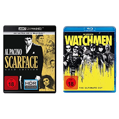 Scarface (1983) - Gold Edition (4K Ultra-HD) (+ Blu-ray 2D) & Watchmen - Die Wächter - The Ultimate Cut [Blu-ray] von Universal Pictures Germany GmbH