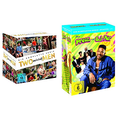 Two and a Half Men Komplettbox [40 DVDs] (exklusiv bei Amazon.de) & Der Prinz von Bel-Air – Die komplette Serie (Staffel 1-6) (exklusiv bei Amazon.de) [Limited Edition] [23 DVDs] von Universal Pictures Germany GmbH
