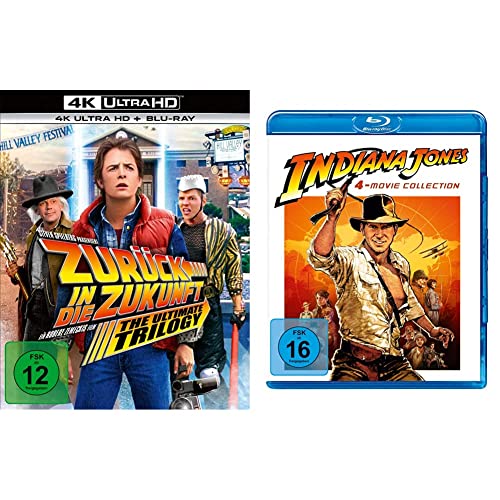 Zurück in die Zukunft - Trilogie (4K Ultra-HD) [Blu-ray] & Indiana Jones – 4-Movie Collection [Blu-ray] von Universal Pictures Germany GmbH