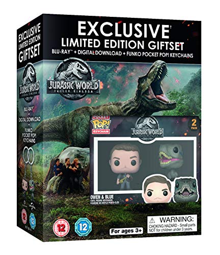 Jurassic World: Fallen Kingdom Limited Edition Gift Set - 2 Funko Pocket POP! Exclusive Keychains [Blu-ray] [2018] [Region Free] von Universal Pictures UK
