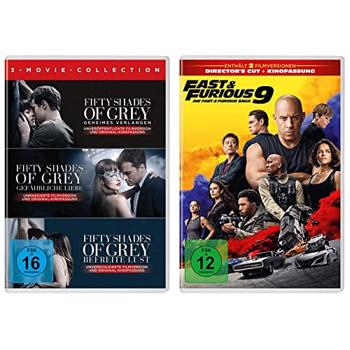 Fifty Shades - 3 Movie Collection [3 DVDs] & Fast & Furious 9 (Director's Cut + Kinofassung) von Universal Pictures