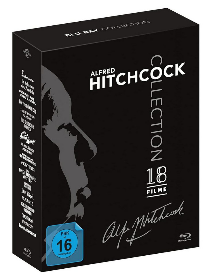 Universal Pictures Blu-ray Alfred Hitchcock Collection - 18 Filme BluRay, (Box Set, 18-St., Box-Set), Enthält 18 Filme und Bonusmaterial von Universal Pictures