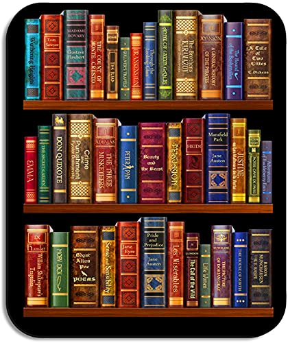 Bücherregal Mauspad Literarisches Mauspad mit den berühmten Büchern Titel Buchgeschenk Literarisches Geschenk Bibliothekargeschenk Bücherregal Mauspad Literarisches Mauspad mit den berühmten Büchern Titel Buchgeschenk Literarisches Geschenk Bibliothekargeschenk von Universal Zone