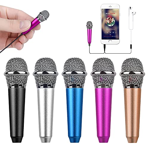 Uniwit® Tragbares Mini-Gesangs-/Instrumenten-Mikrofon für Handy, Laptop, Notebook, Apple, iPhone, Sumsung Android, mit Halterungsclip, Rosarot von Uniwit