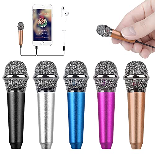 uniwit Mini Tragbarer Vocal/Instrument Mikrofon für Handy Laptop Notebook Apple iPhone Sumsung Android mit Halterung Clip Golden von Uniwit