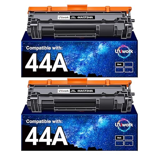 Uniwork 44A CF244A Toner Schwarz für HP 44A CF244A Toner-Kartusche, Kompatibel für HP Laserjet Pro M15w M16w M15a M16a M15 M16 Toner, HP MFP M28w M28a M29a M29w M28 M29 Toner Drucker (Black, 2er-Pack) von Uniwork