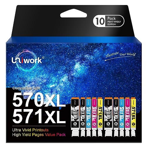 Uniwork Kompatibel Tintenpatrone als Ersatz für Canon PGI-570XL CLI-571XL für PIXMA TS5050 MG5750 TS5055 MG6850 MG5753 MG6852 TS5051 TS6051 MG5751 MG6853 TS6050 MG5752 MG6851 TS5053 TS6052 (10er-Pack) Uniwork Kompatibel Tintenpatrone als Ersatz für Canon PGI-570XL CLI-571XL für PIXMA TS5050 MG5750 TS5055 MG6850 MG5753 MG6852 TS5051 TS6051 MG5751 MG6853 TS6050 MG5752 MG6851 TS5053 TS6052 (10er-Pack) von Uniwork
