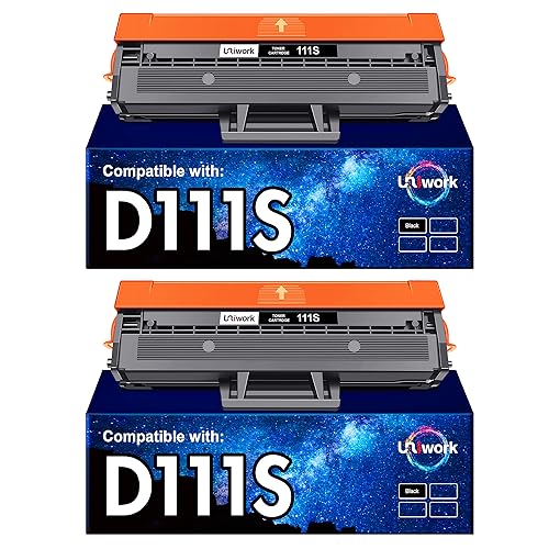 Uniwork MLT-D111S D111S Toner für Samsung Xpress M2070W M2026W Toner M2070 M2070FW M2020 M2026 M2022W M2022 M2070F M2020W (Schwarz, 2er-Pack) von Uniwork