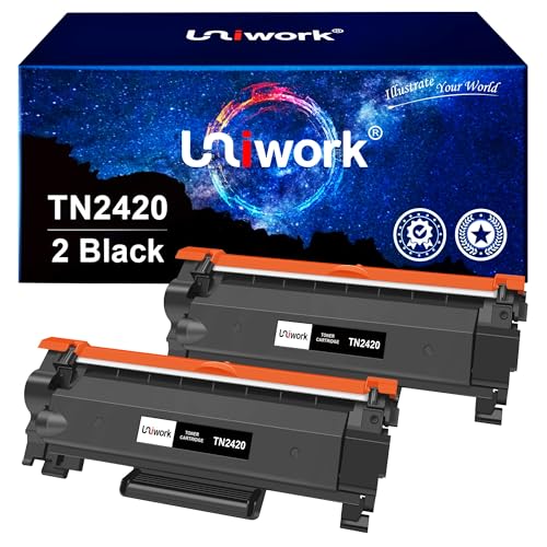 Uniwork TN2420 TN-2420 L2710DW Toner für Brother TN2420 TN-2420 TN2410 TN-2410 Toner, für Brother MFC-L2710DW HL-L2350DW DCP-L2530DW MFC-L2710DN MFC-L2730DW MFC-L2750DW HL-L2370DN DCP-L2510D, 2Schwarz von Uniwork