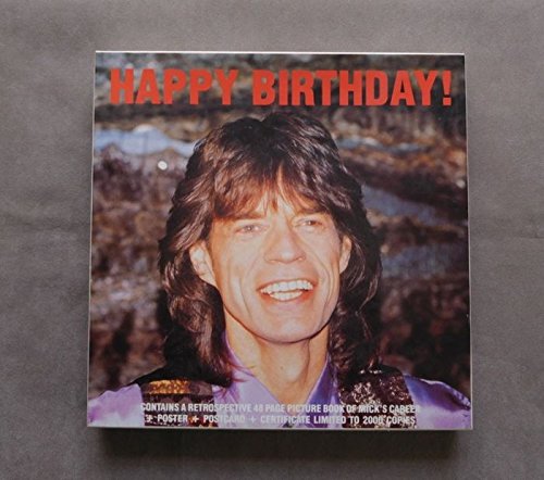 Happy Birthday - Box-set to celebrate Mick Jagger's 50th birthday(48 page picture book of Mick Jagger's career,T-shirt ( xl),Poster,Postcard ,Certificate L.E.2000 Copies + Cd) von Unknow