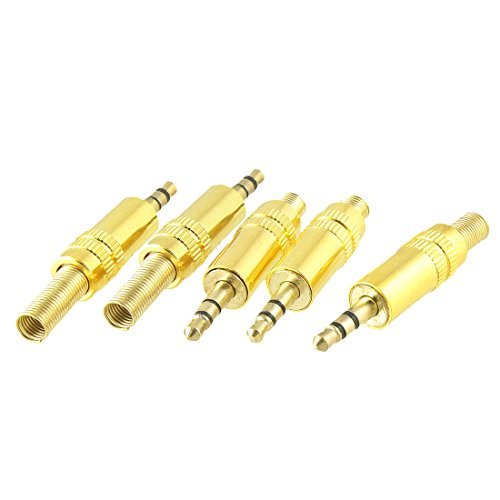 N/A 5 Stück 1/8 Zoll 3,5 mm Stecker Koaxialkabel Adapter Audio Stecker Lötverbinder von NA