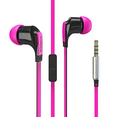 Vivanco Talk In-Ear Stereo Headset mit Mikrofon, Kopfhörer, Ohrhörer für Smartphone, Handy, MP3-Player, mit Fernbedienung und 3,5 mm Klinkenstecker pink von Unknown
