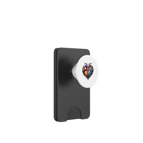 Lebendiges mechanisches Herz-Design PopSockets PopWallet für MagSafe von UnluckyStore