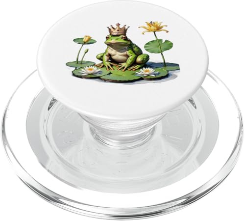 Lily Pad Sovereign: Krönter Frosch Majestät PopSockets PopGrip für MagSafe von UnluckyStore