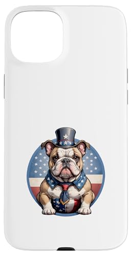 Rot, Weiß und Bulldogge: Stolzer Patriot Hülle für iPhone 15 Plus Rot, Weiß und Bulldogge: Stolzer Patriot Hülle für iPhone 15 Plus von UnluckyStore