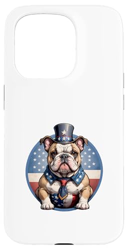 Rot, Weiß und Bulldogge: Stolzer Patriot Hülle für iPhone 15 Pro Rot, Weiß und Bulldogge: Stolzer Patriot Hülle für iPhone 15 Pro von UnluckyStore