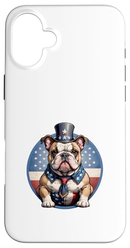 Rot, Weiß und Bulldogge: Stolzer Patriot Hülle für iPhone 16 Plus Rot, Weiß und Bulldogge: Stolzer Patriot Hülle für iPhone 16 Plus von UnluckyStore