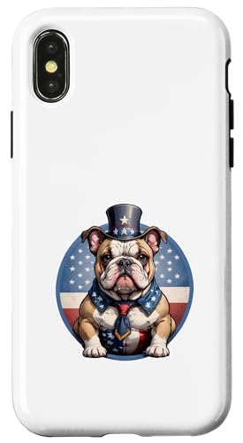 Rot, Weiß und Bulldogge: Stolzer Patriot Hülle für iPhone X/XS Rot, Weiß und Bulldogge: Stolzer Patriot Hülle für iPhone X/XS von UnluckyStore
