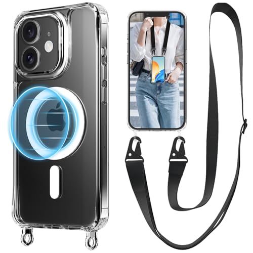 UnnFiko Handykette für iPhone 11 MagSafe Hülle mit Band,Transparent Magnetische Handyhülle mit Verstellbarer Kette zum Umhängen UnnFiko Handykette für iPhone 11 MagSafe Hülle mit Band,Transparent Magnetische Handyhülle mit Verstellbarer Kette zum Umhängen von UnnFiko