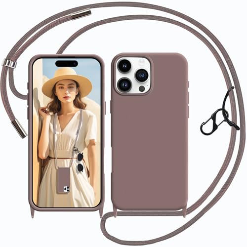 UnnFiko Handykette kompatibel mit iPhone 16 Pro Max Hülle mit Band,Silikon Handyhülle mit Verstellbarer Kette zum Umhängen,Milchtee UnnFiko Handykette kompatibel mit iPhone 16 Pro Max Hülle mit Band,Silikon Handyhülle mit Verstellbarer Kette zum Umhängen,Milchtee von UnnFiko