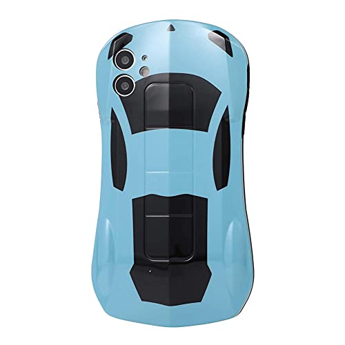 UnnFiko Schutzhülle für iPhone 11, aus weichem TPU-Kunststoff, Motiv: Auto (Blau, iPhone 11) von UnnFiko