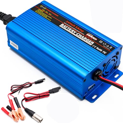 Autobatterie Ladegerät 24V Vollautomatisches Batterie-Ladeerhaltungsgerät automatisches Batterieladegerät Erhaltungsladegerät 5A 3-poliger XLR-Alligatoranschluss Autobatterie Ladegerät 24V Vollautomatisches Batterie-Ladeerhaltungsgerät automatisches Batterieladegerät Erhaltungsladegerät 5A 3-poliger XLR-Alligatoranschluss von Unocho