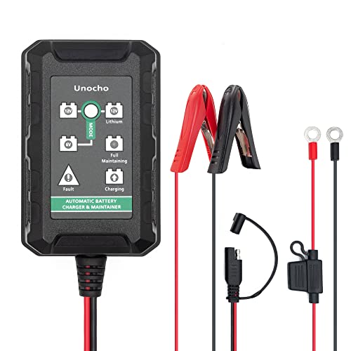 Automatisches Smart-Ladegerät für 6V 12V Blei-Säure-Batterien 14,4V LiFePO4 Lithium-Batterieladegerät 1,5A für Lithium-Eisenphosphat-Batterien Automatisches Smart-Ladegerät für 6V 12V Blei-Säure-Batterien 14,4V LiFePO4 Lithium-Batterieladegerät 1,5A für Lithium-Eisenphosphat-Batterien von Unocho