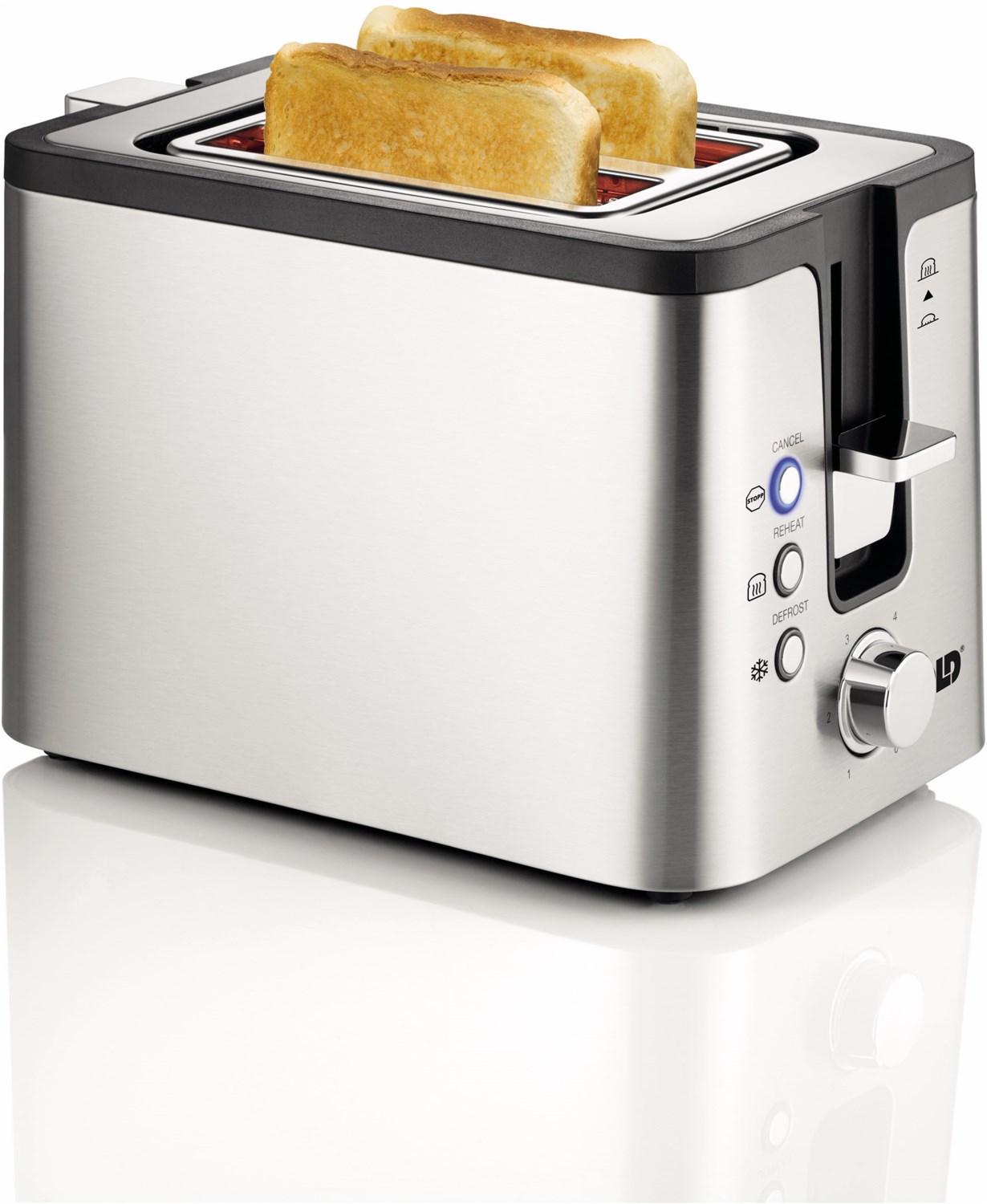 38215 Toaster 2er Kompakt edelstahl/schwarz von Unold