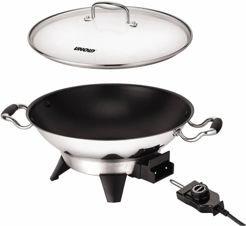 48736 Edel Elektro-Wok edelstahl von Unold