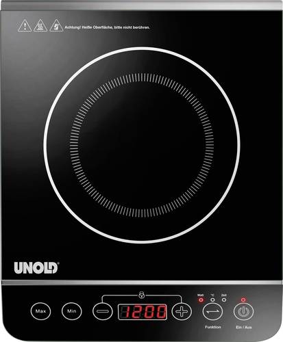 Unold Elegance 58105 Induktionsplatte mit Topferkennung, Temperaturvorwahl, Timerfunktion Unold Elegance 58105 Induktionsplatte mit Topferkennung, Temperaturvorwahl, Timerfunktion von Unold