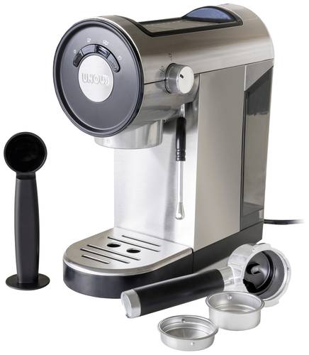 Unold Piccopresso Espressomaschine mit Siebträger Edelstahl, Schwarz 1360W von Unold