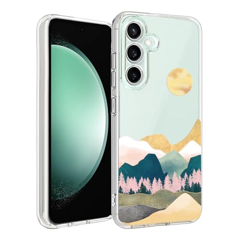 Unov Hülle Kompatibel mit Galaxy S23 FE Hülle klar Transparent Schlanke Schutzhülle Weich TPU Stoßstange Geprägtes das Muster Stoßdämpfung (Heiligtümer des Todes) von Unov