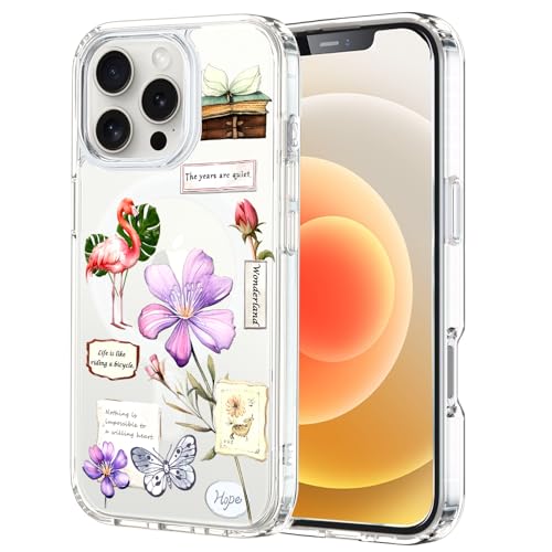 Unov Hülle Kompatibel mit iPhone 16 Pro Hülle klar Transparent Kompatibel mit Magsafe Geprägtes das Muster Stoßdämpfung Stoßfängerschutz Stoßfest rutschfest Schlanke Schutzhülle (Zitate Collage) Unov Hülle Kompatibel mit iPhone 16 Pro Hülle klar Transparent Kompatibel mit Magsafe Geprägtes das Muster Stoßdämpfung Stoßfängerschutz Stoßfest rutschfest Schlanke Schutzhülle (Zitate Collage) von Unov