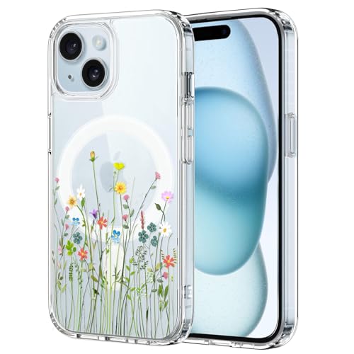 Unov Hülle Kompatibel mit iPhone 14 iPhone 13 Hülle klar Transparent Kompatibel mit Magsafe Geprägtes das Muster Stoßfängerschutz Stoßfest rutschfest Schlanke Schutzhülle (Blumen Blumenstrauß) Unov Hülle Kompatibel mit iPhone 14 iPhone 13 Hülle klar Transparent Kompatibel mit Magsafe Geprägtes das Muster Stoßfängerschutz Stoßfest rutschfest Schlanke Schutzhülle (Blumen Blumenstrauß) von Unov