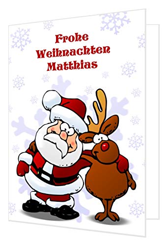 riesige DIN A4 Weihnachtskarte Weihnachtszeit extra große - TEXT kann geändert werden - inklusive Umschlag von Unser-Festtag