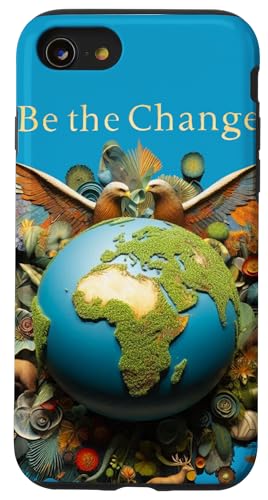 Be the Change: Eine bessere Welt beginnt bei dir Hülle für iPhone SE (2020) / 7 / 8 von UnusedPerspective_design