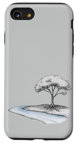 Der Baum und der Bach: Natürliche Harmonie Hülle für iPhone SE (2020) / 7 / 8 von UnusedPerspective_design