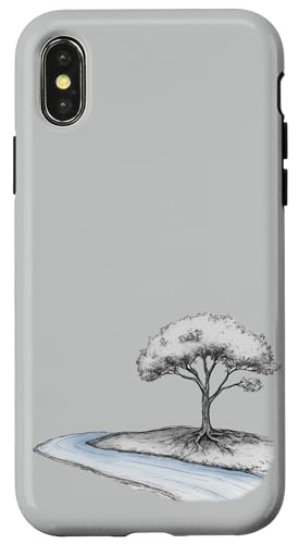 Der Baum und der Bach: Natürliche Harmonie Hülle für iPhone X/XS Der Baum und der Bach: Natürliche Harmonie Hülle für iPhone X/XS von UnusedPerspective_design