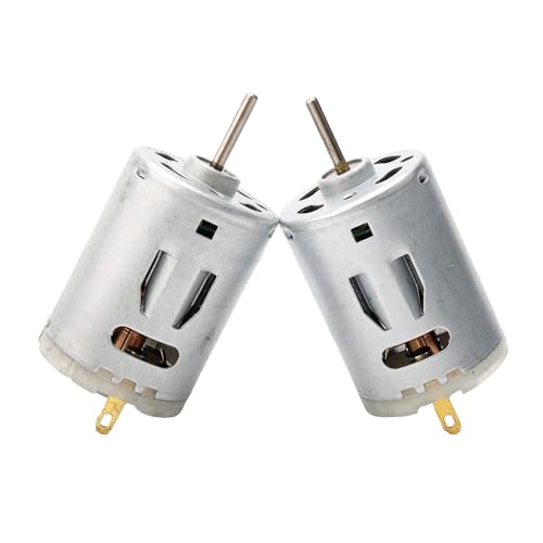 Unxuey 2 Stück 385 DC 6 V - 24 V Mikrostarke Magnet-Kohlebürste, DC Motor für DIY Spielzeug von Unxuey