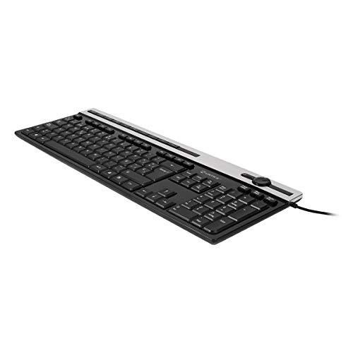 UNYKAch A 2930 Tastatur USB QWERTY Schwarz, Silber – Tastaturen (Standard, USB, Membrantastatur, QWERTY, Schwarz, Silber) von Unykach