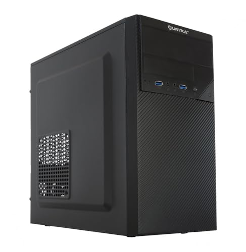 UNYKAch Aero C20 MATX PC-Gehäuse mit 500-W-Netzteil, 2 x USB 3.0, Schwarz von Unykach