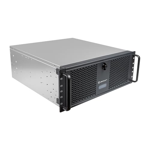 UNYKAch Rack-Gehäuse 48,3 cm (19 Zoll), UK4339, 4U-Format, ATX-Format, kompatibel mit 360-mm-Flüssigkeitskühlungen (Halterung im Lieferumfang enthalten), Schlüsselschloss, 1 USB 3.0 und 1 USB Typ C von Unykach